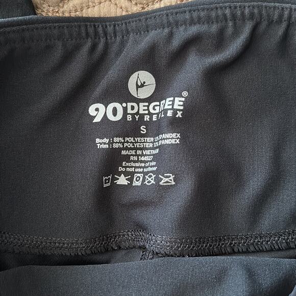 90 Degrees by Reflex | Blue and Black Color Block Leggings Size S - Picture 3 of 8